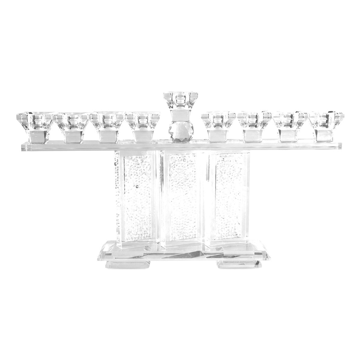Hanoukia en cristal 9 feux avec diamants blancs